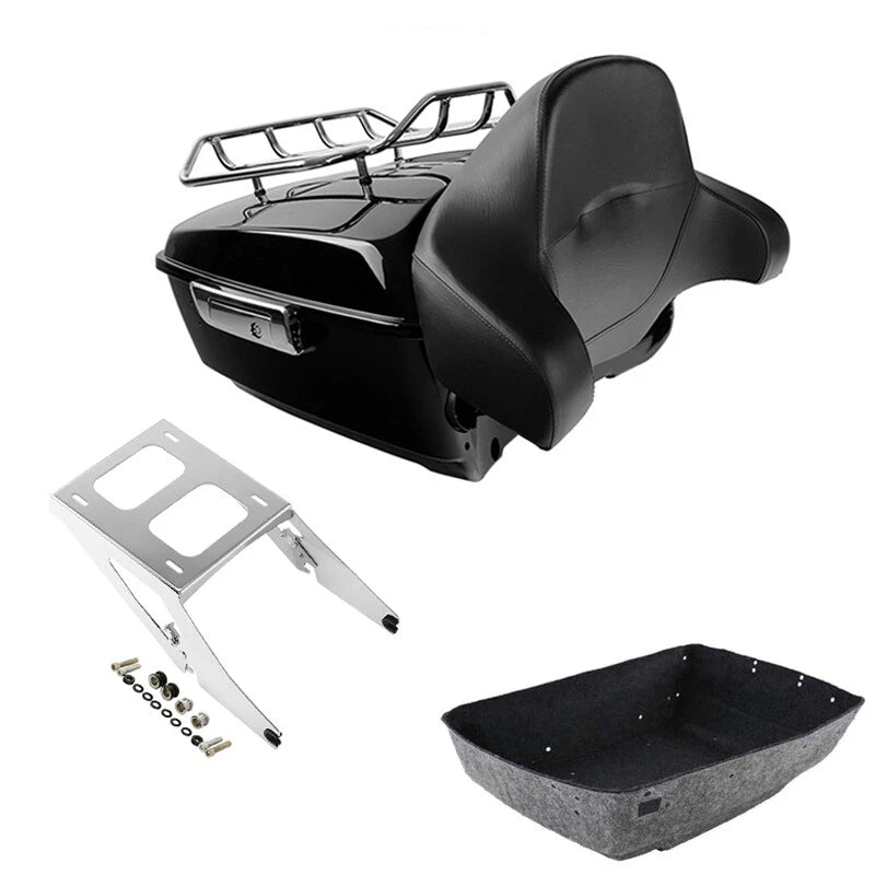 King Trunk Backrest Luggage Mount Rack Fit For Harley Sport Glide 2018-2021