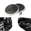 Chrome Ring 6.5" Saddlebag Lid Speaker Grill Fit For Harley Road King 1983-2024