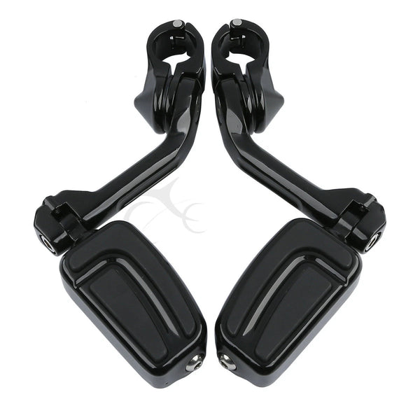 1 1/4 Inch 32mm Highway Bar Long Angled Foot Pegs Fit For Harley Engine Guards