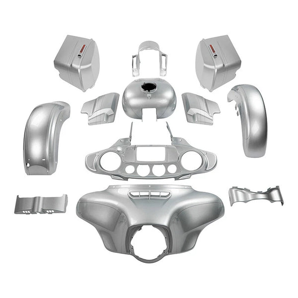 Fairing Body Work Kit Fit For Harley Street Glide 14-24 Brilliant Silver Pearl