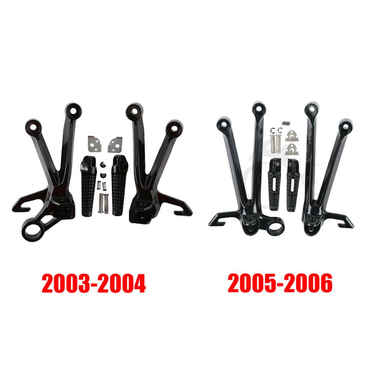 Rear Footrest Footpegs Pegs Bracket Fit For Suzuki GSXR1000 2003-2004 2005-2006