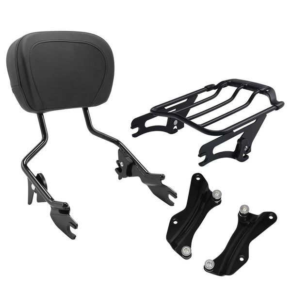 Sissy Bar Luggage Rack Docking Kit Fit For Harley Road King 2014-2025 Black