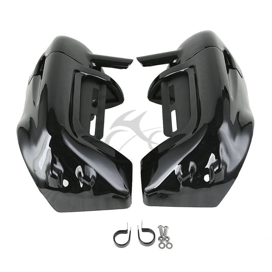Vivid Black Lower Vented Fairings Fit For Harley Touring Electra Glide 1983-2013