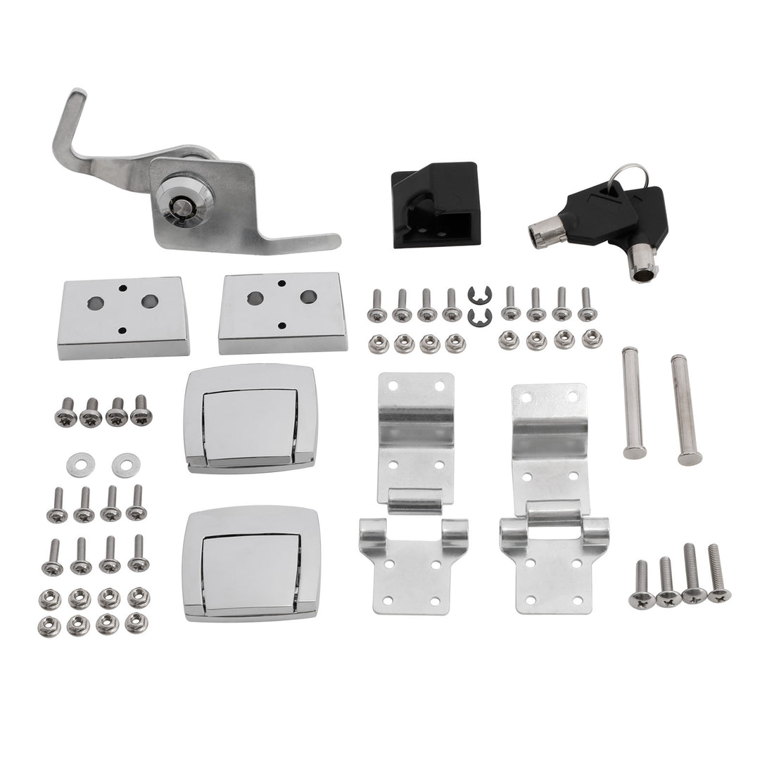King Trunk Luggage Hardware Latches Hinges Lock Fit For Harley Touring 1988-2013