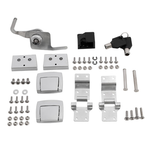 King Trunk Luggage Hardware Latches Hinges Lock Fit For Harley Touring 1988-2013