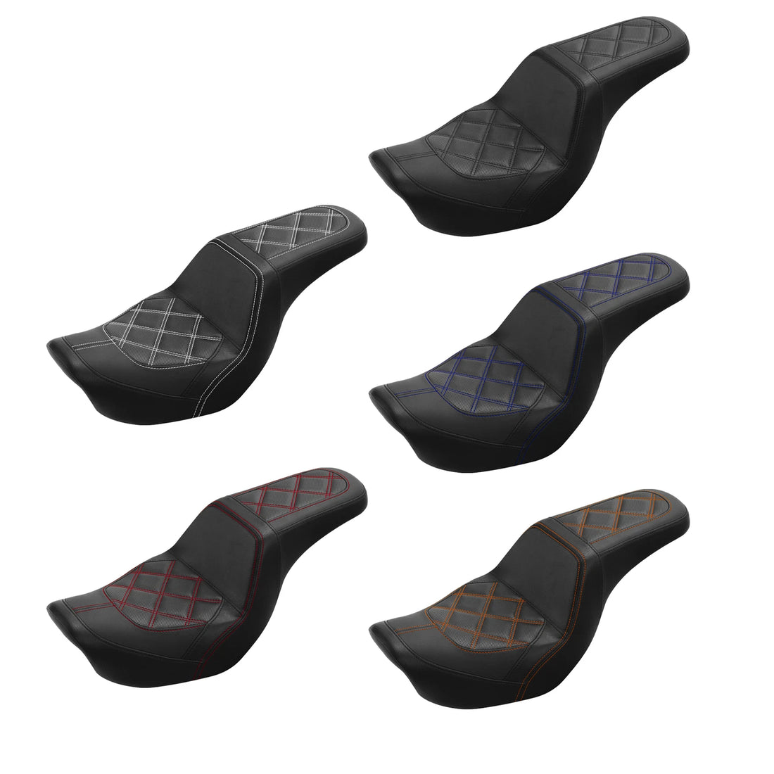 Step Seat Fit For Harley Dyna Fat Bob Low Rider 2006-2017 Driver & Passenger
