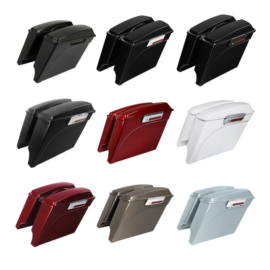 5" Stretched Saddlebags Bags Fit For Harley Touring Street Road Glide 1993-2013