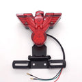 Warbird Hinged LED Rear License Brake Tail Light Lamp For Harley Bobber Chopper