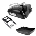 Vivid Black Chopped Trunk Backrest Mount Rack Fit For Sport Glide 2018-2021