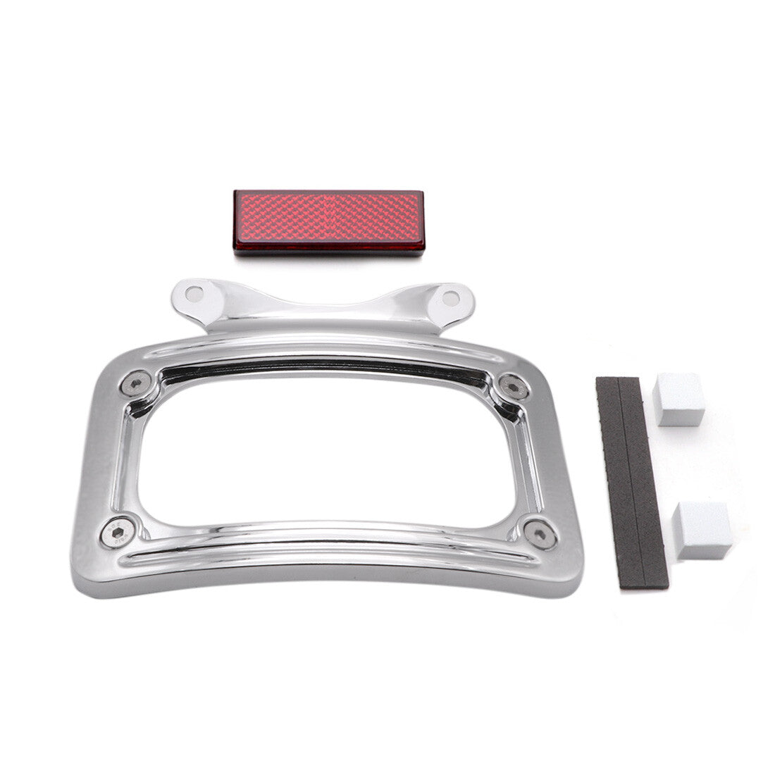 Chrome Rear Curved License Plate Frame Bracket For Harley Road Glide Fltrx 10-14
