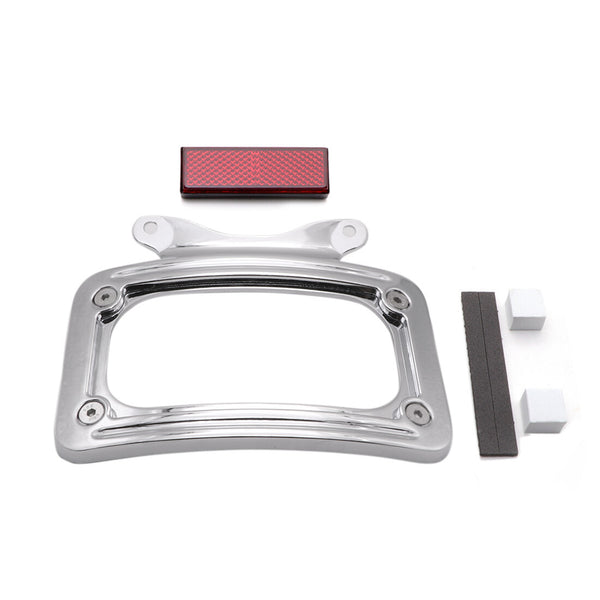 Chrome Rear Curved License Plate Frame Bracket For Harley Road Glide Fltrx 10-14