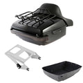 King Trunk Backrest Mount Rack LED Tail Light Fit For Harley Road Glide 14-2026
