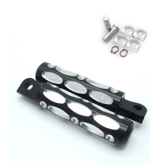 Black CNC Foot Pegs Rest with Mount Kit Pins For Harley Sportster Male Peg Mount