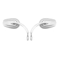 Satin Chrome Large Rear-View Mirrors Fit For Harley Touring Street Glide Softail