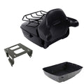 King Trunk Backrest Solo Mounting Rack Fit For Harley Road Street Glide 2014-26