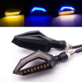 Motorcycle Black LED Double Color Turn Signal Indicator Blinker Light For Yamaha