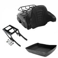 Black Chopped Trunk Pad Mount Rack Fit For Harley Softail Heritage Classic 18-26