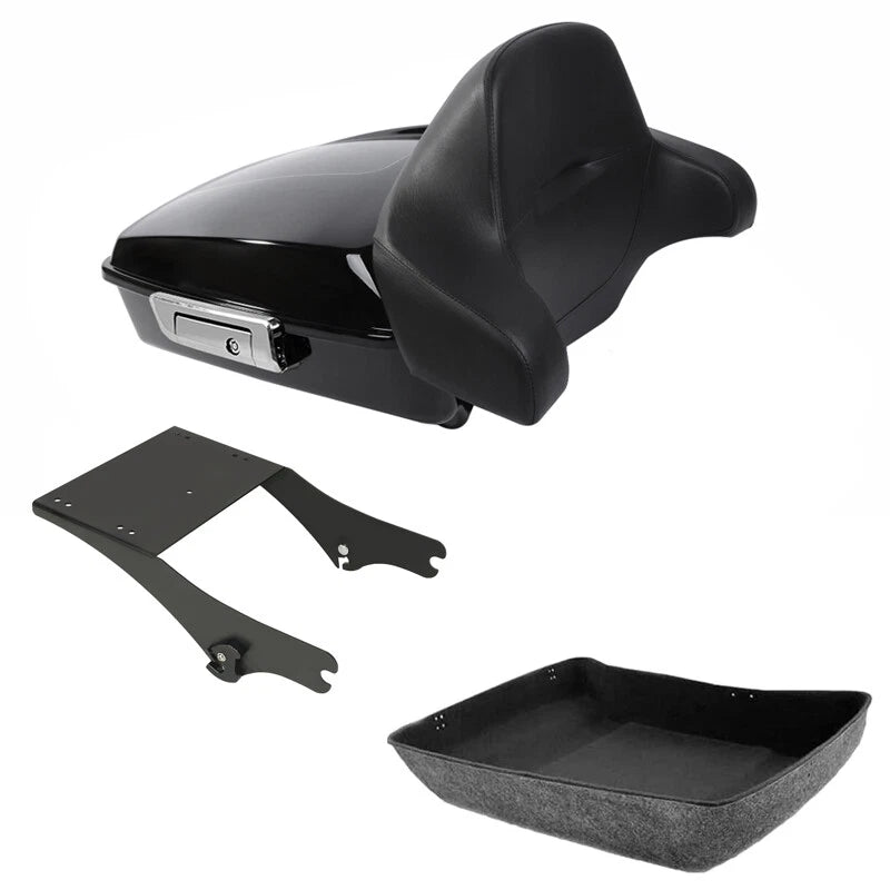 Chopped Trunk Backrest Mount Rack Fit For Harley Touring 1997-2008