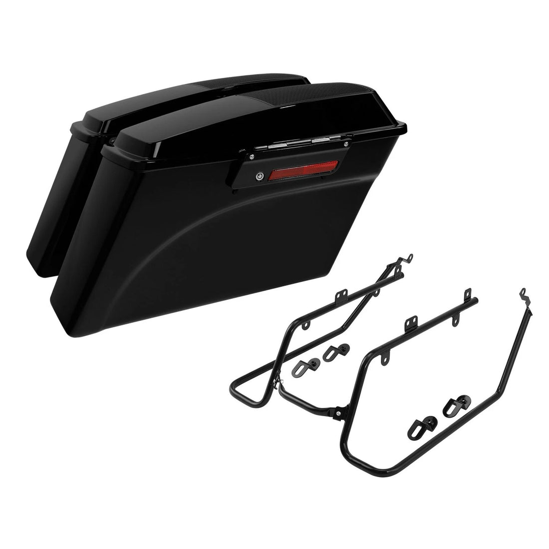 Black Saddlebags 6x9" Speaker Lid Conversion Bracket Fit For Harley Dyna 2008-17