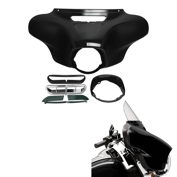 Vivid Black Batwing Outer Fairing Fit For Harley Touring Street Glide 2014-2023