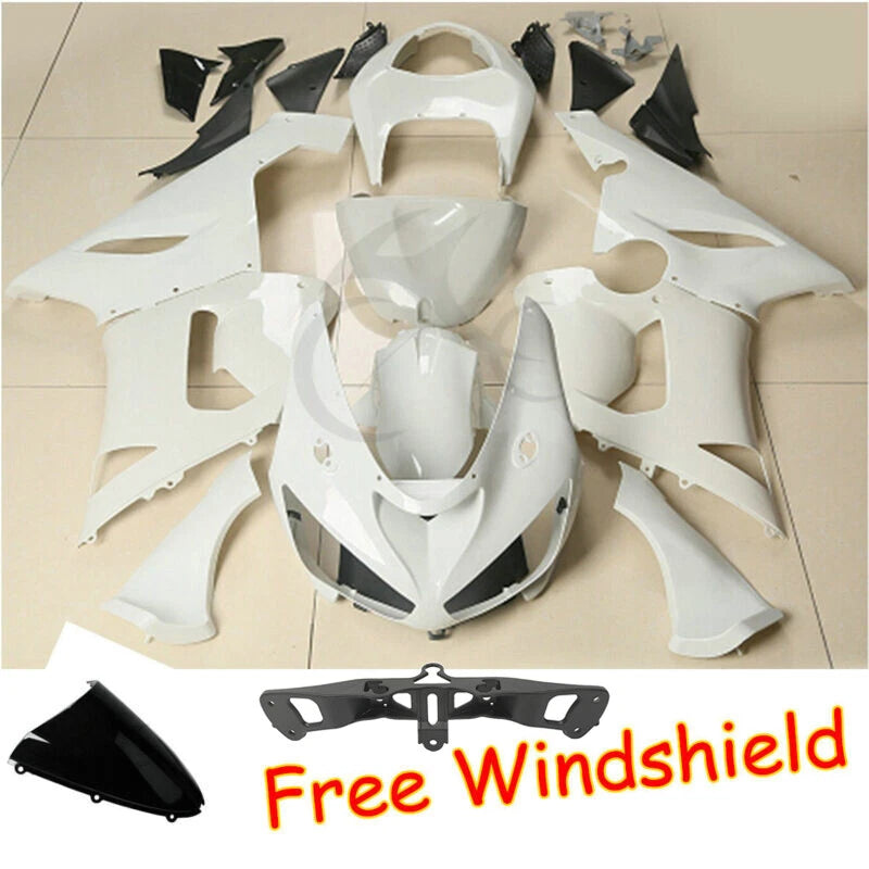 Fairings Bodywork Kit & Stay Bracket Fit For Kawasaki Ninja ZX6R ZX636 2005-2006