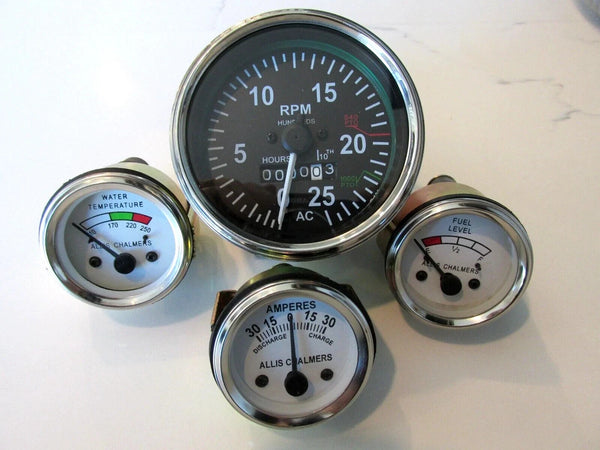 Tachometer & 3 Gauge Set fit for Allis Chalmers 170 175 180 185 190 XT