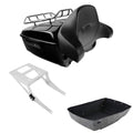 King Trunk Luggage Backrest Mounting Rack Fit For Harley Fatboy Flstf 2008-2017