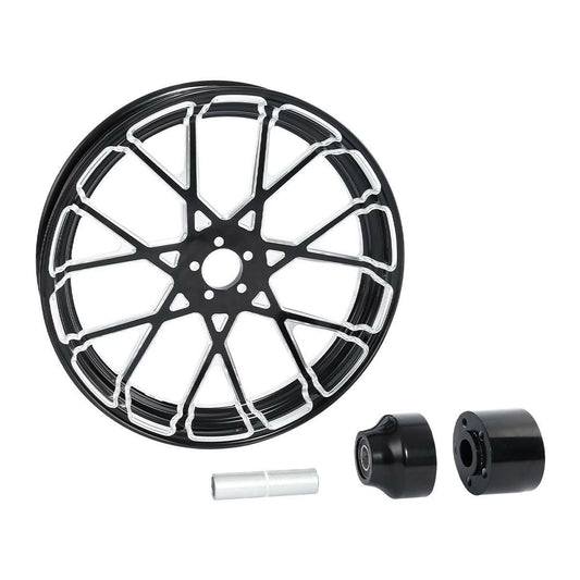 18" CNC Front Wheel Rim Hub Single Disc Fit For Harley Road King Glide 97-2021