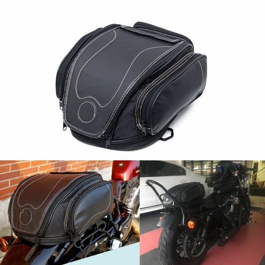 Motorcycle Waterproof Retro Rear Seat Bag Tail Pack Helmet Bag Shoulder Bag