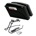 Vivid Black Saddlebags With Conversion Brackets Fit For Harley Softail 1984-2017