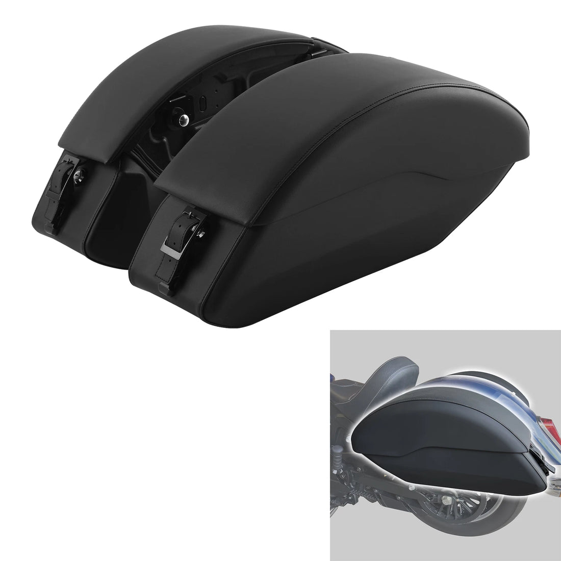 Black Saddlebags Saddle Bag Fit For Indian Scout 2015-2024 Scout Sixty 2016-2024