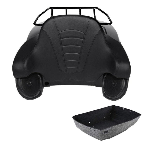 King Trunk Backrest Luggage Speakers Fits For Harley Touring Street Glide 14-26
