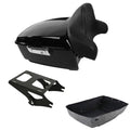King Trunk Backrest Pad Mount Rack Fit For Harley Touring Road Glide 2014-2026