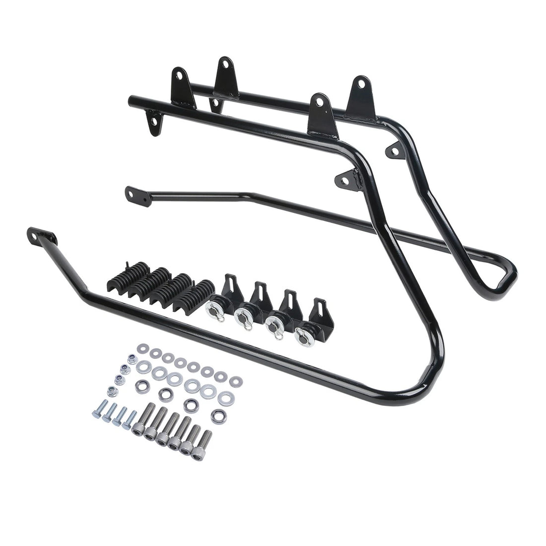 Black Saddle Bags Conversion Brackets Kit Fit For Harley Heritage Springer Flsts
