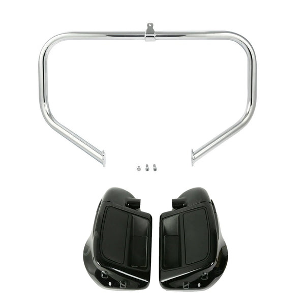 Lower Vented Fairing Speaker Pod Crash Bar Fit For Harley Touring Glide 14-23