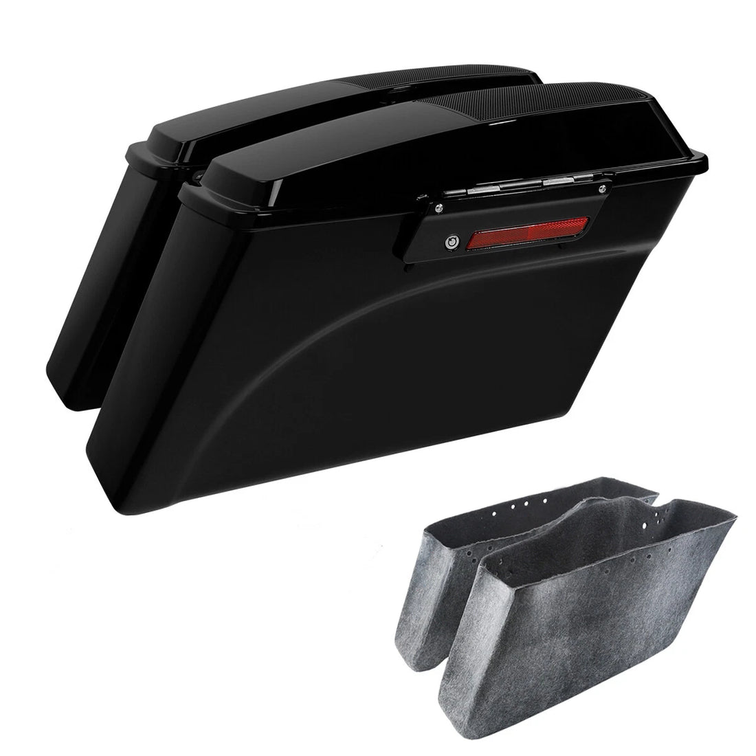 Vivid Black Hard Saddlebag 6x9" Speaker Lid Fit For Harley Road Glide 1994-2013