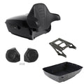 King Trunk Rack Backrest Pad Speakers Mount Fit For Harley Road Glide 2014-2026