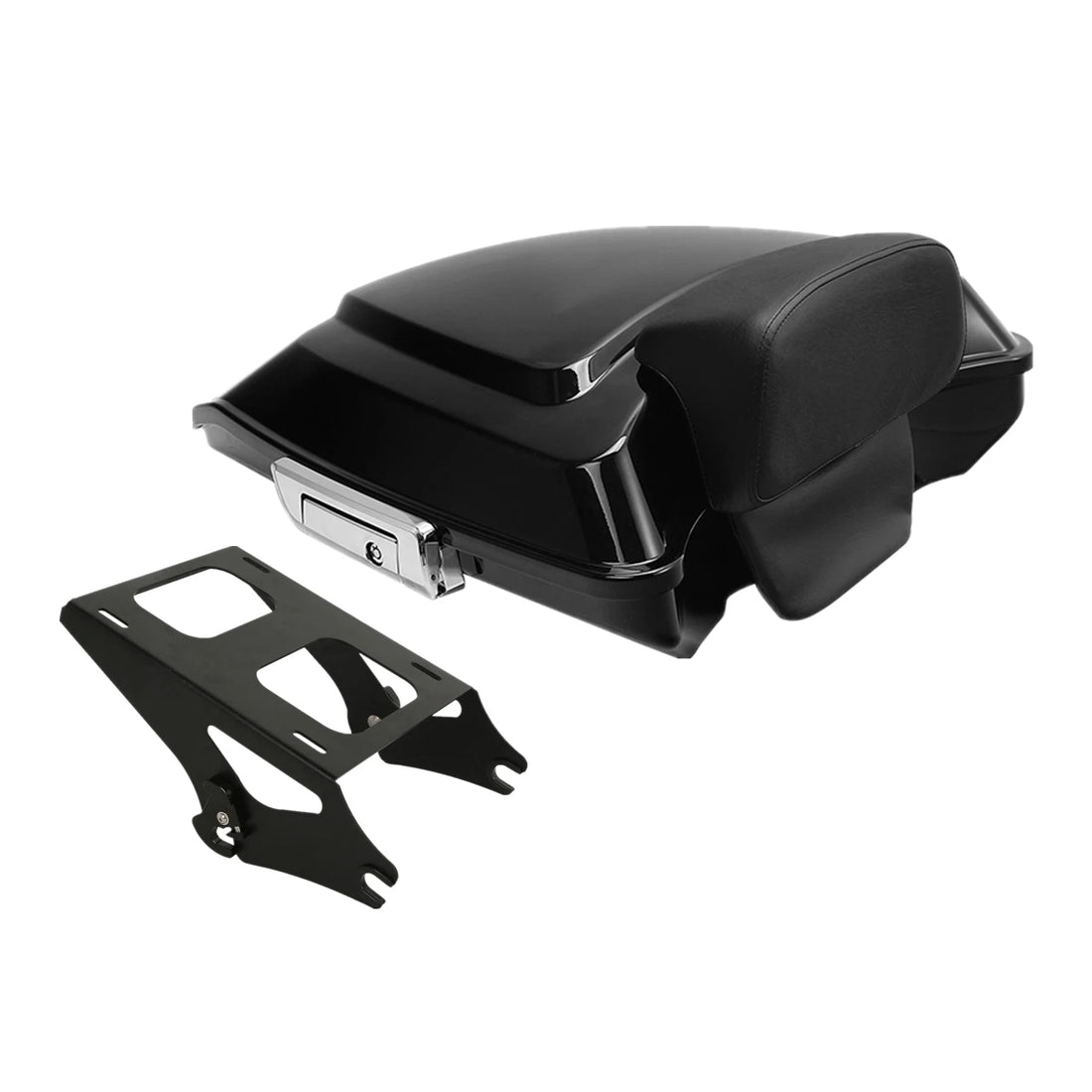 5.5" Razor Trunk w/ Pad + Mount Rack Fit For Harley Touring Road King 2014-2025