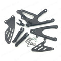 Black Driver Front Footrests Foot Pegs Bracket Fit for 2007 2008 Yamaha YZF R1