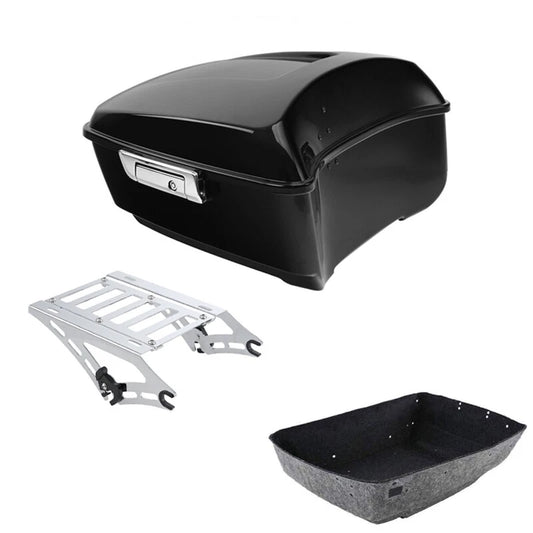 King Trunk Two-Up Mount Rack Fit For Harley Touring Street Road Glide 2014-2026