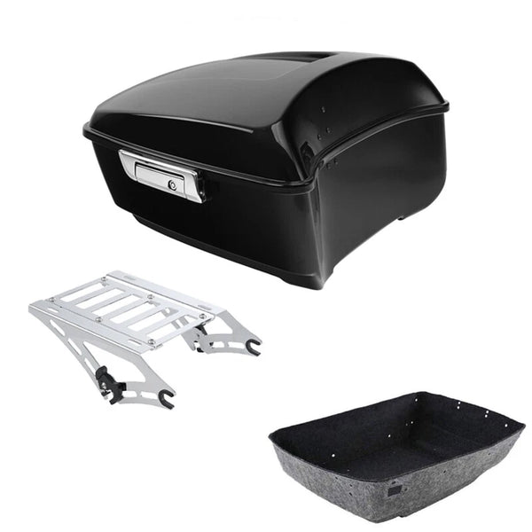 King Trunk Two-Up Mount Rack Fit For Harley Touring Street Road Glide 2014-2026