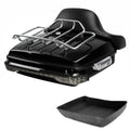 Chopped Trunk Backrest Rack LED Light Fit For Harley Touring Road Glide 14-26 25