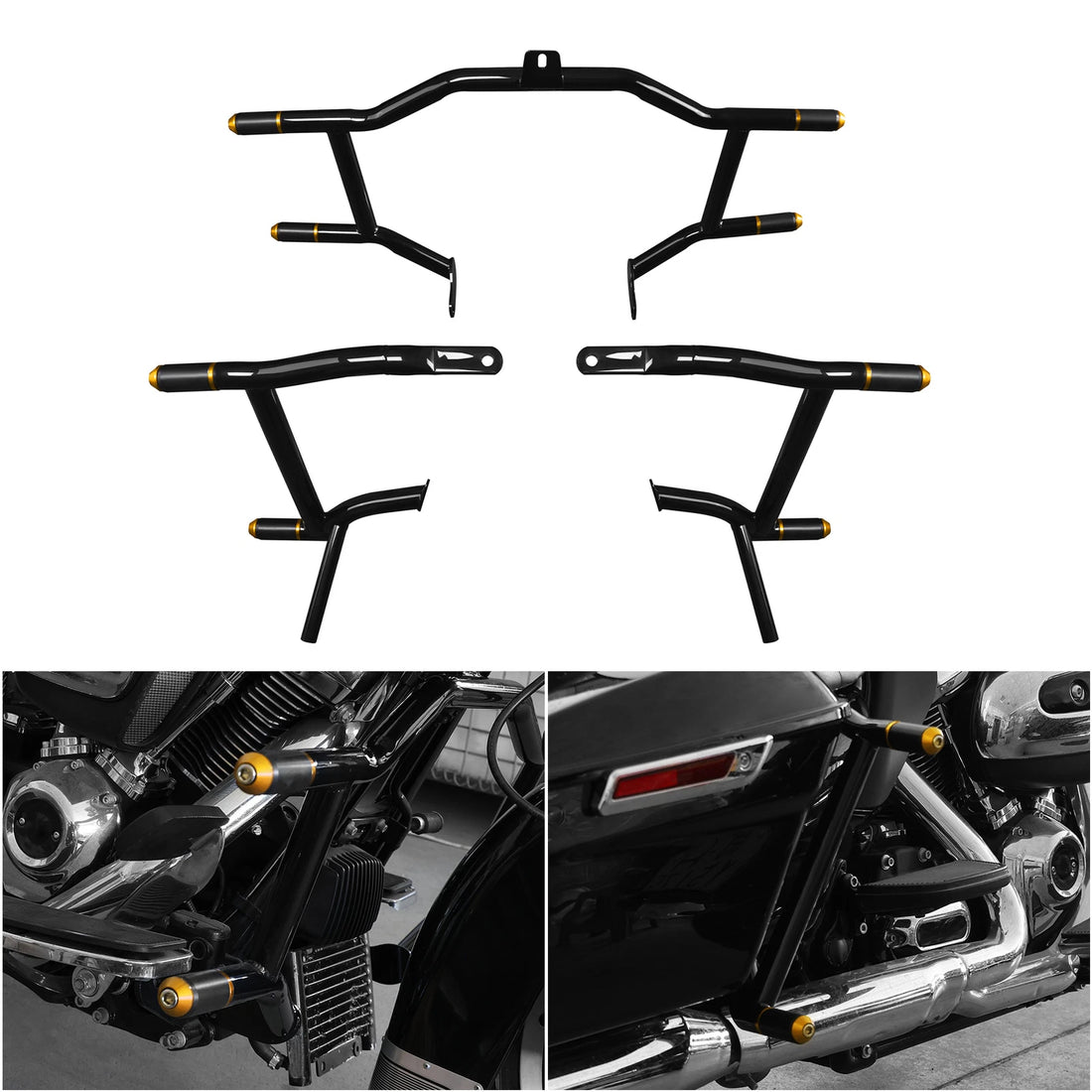 Engine Guard Crash Bar & Saddlebag Guards Fit For Harley Touring Road King 09-23
