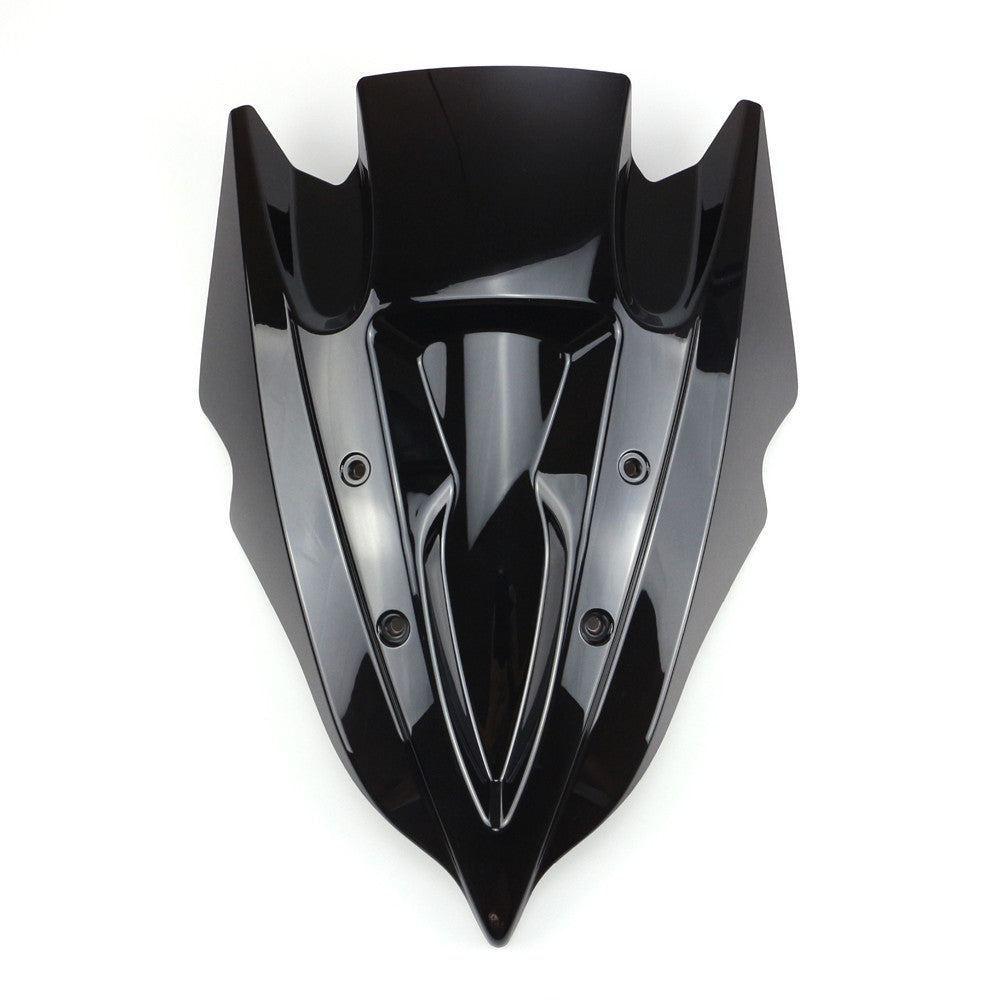 Black Motorcycle Windshield Windscreen For Kawasaki Z250 Z300 2013-2018