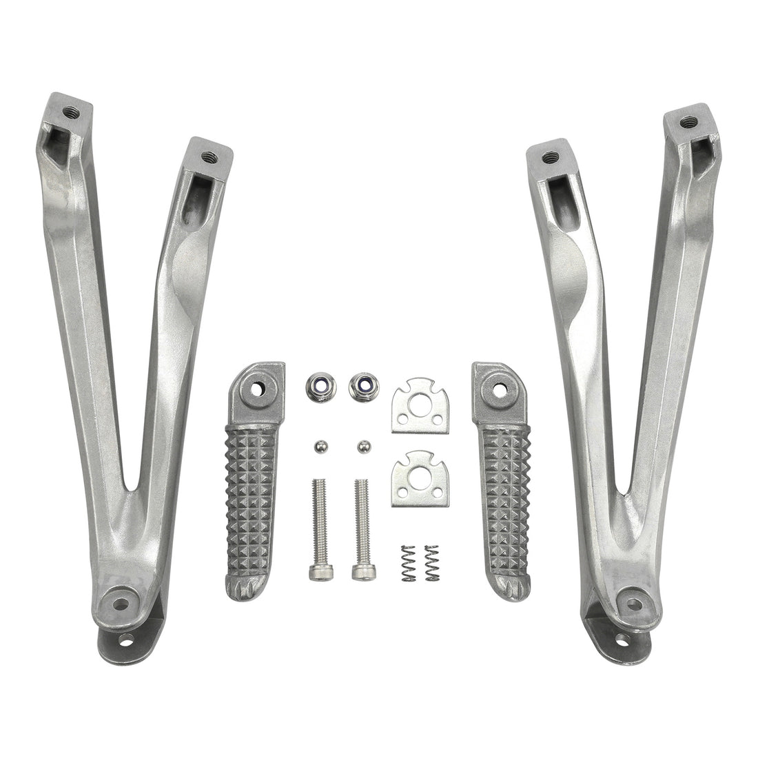 Rear Passenger Footpegs Foot Pegs Bracket Fit For Yamaha Yzf R1 2004-2008 Silver