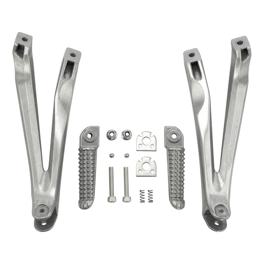 Rear Passenger Footpegs Foot Pegs Bracket Fit For Yamaha Yzf R1 2004-2008 Silver