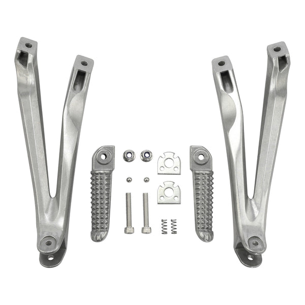 Rear Passenger Footpegs Foot Pegs Bracket Fit For Yamaha Yzf R1 2004-2008 Silver