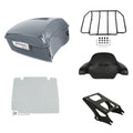 King Trunk Backrest Plate Mount Rack Fit For Harley Touring 14-2026 Gunship Gray