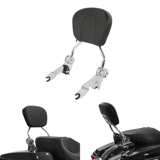 Adjustable Detachable Backrest Sissy Bar Fit For Harley Touring Road King 09-25