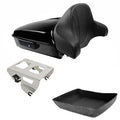 Chopped Trunk Luggage Backrest Solo Mount Rack Fit For Harley Touring 2014-2026